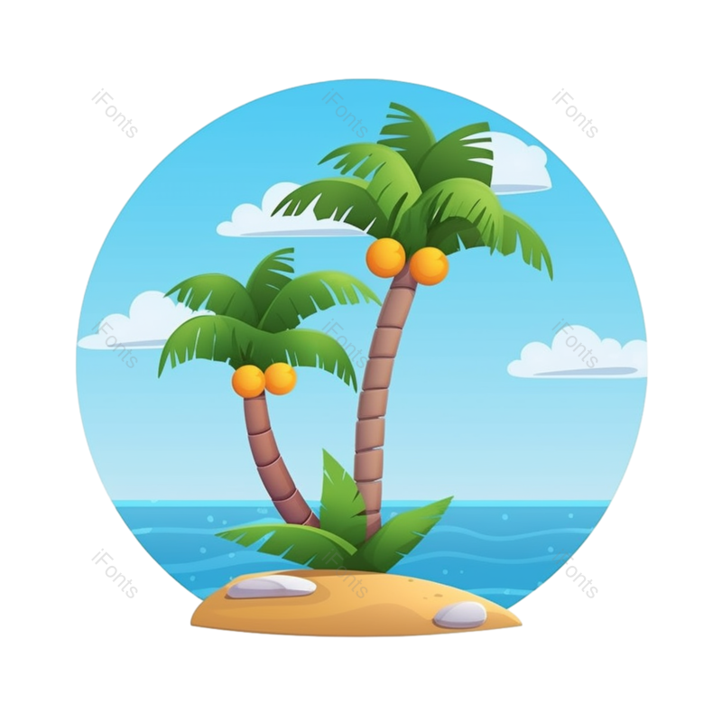 叶子图片,夏天元素,海洋PNG,旅游图标免抠素材